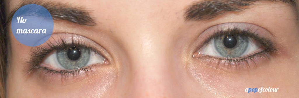 Note: right lashes are curled.